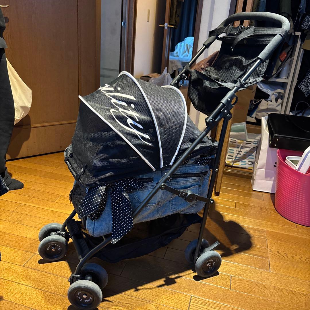 アジリティ　犬用ペットカート 黒 デニム風