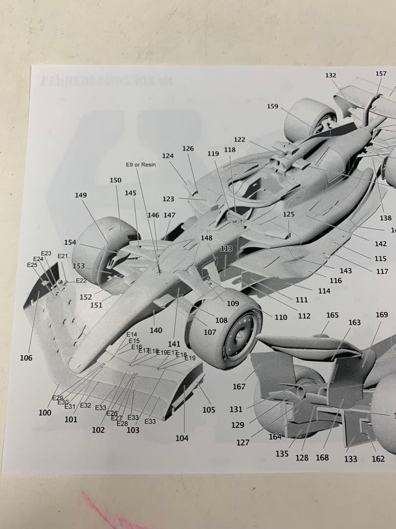 1/20 W15 メルセデス　3Dプリントキット