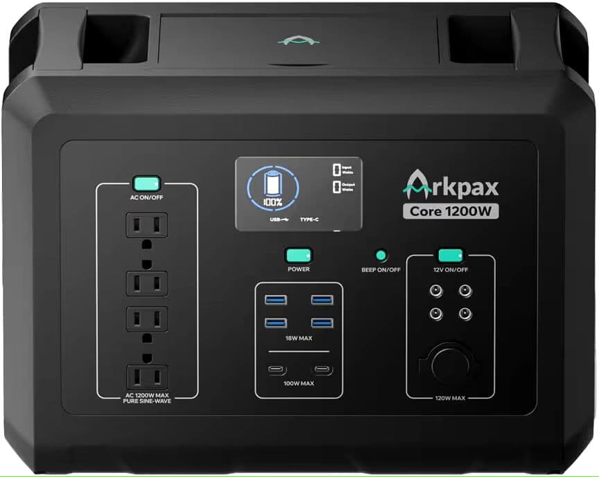 Arkpax ポータブル電源 1024Wh 1200W リン酸鉄 UPS機能