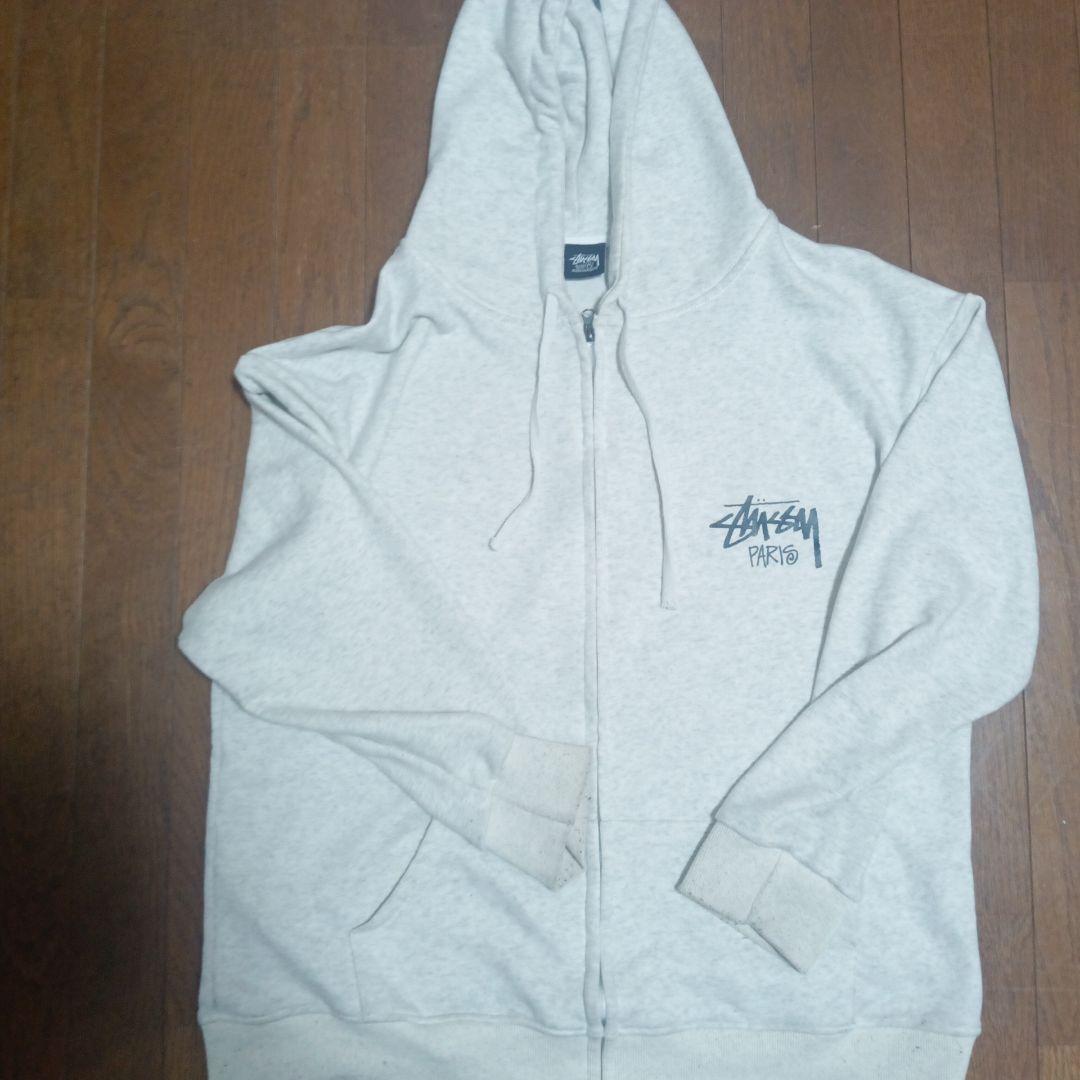 Stussy グレー ジップアップパーカー M 値下げ受付け中
