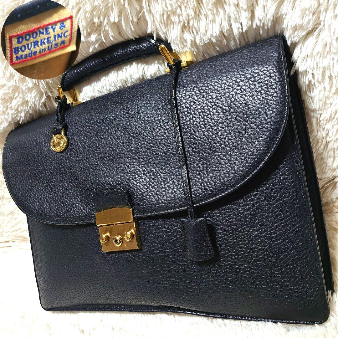 ドゥーニーアンドバーク 本革 シボ加工 ダレスバッグ ビジネスバッグ