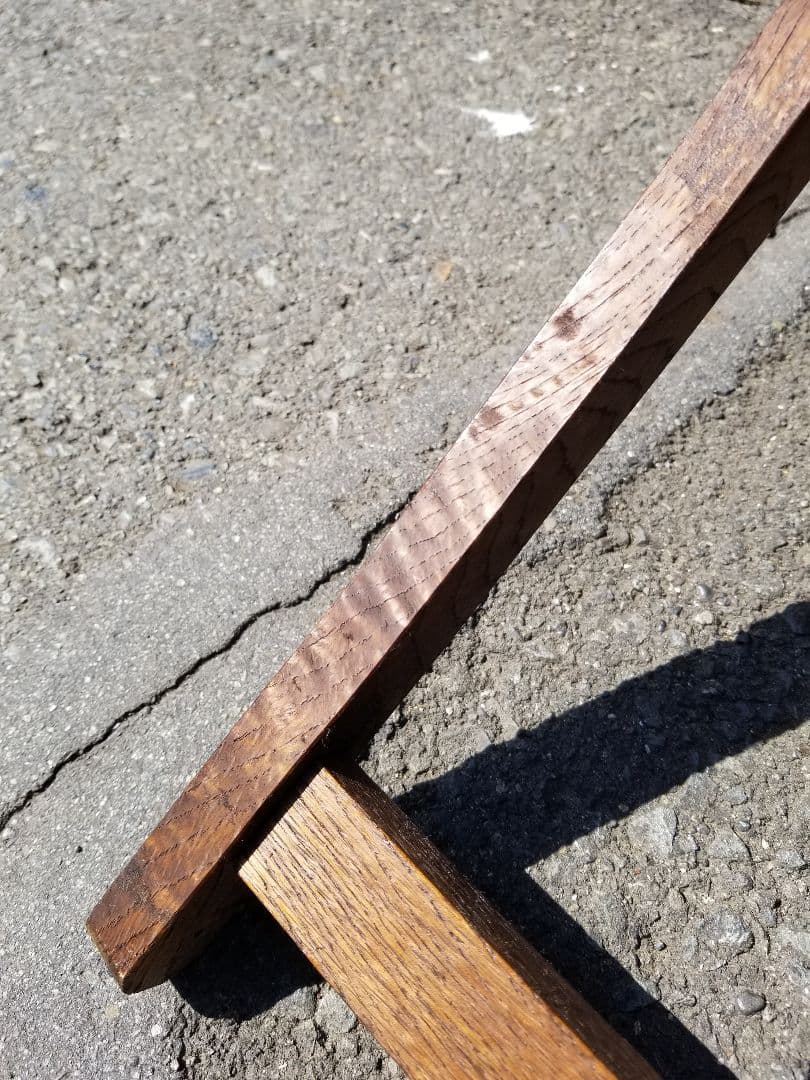 1960年代　ヴィンテージ　縞柄　帆布　オーク材　ストライプ　ロッキングチェア