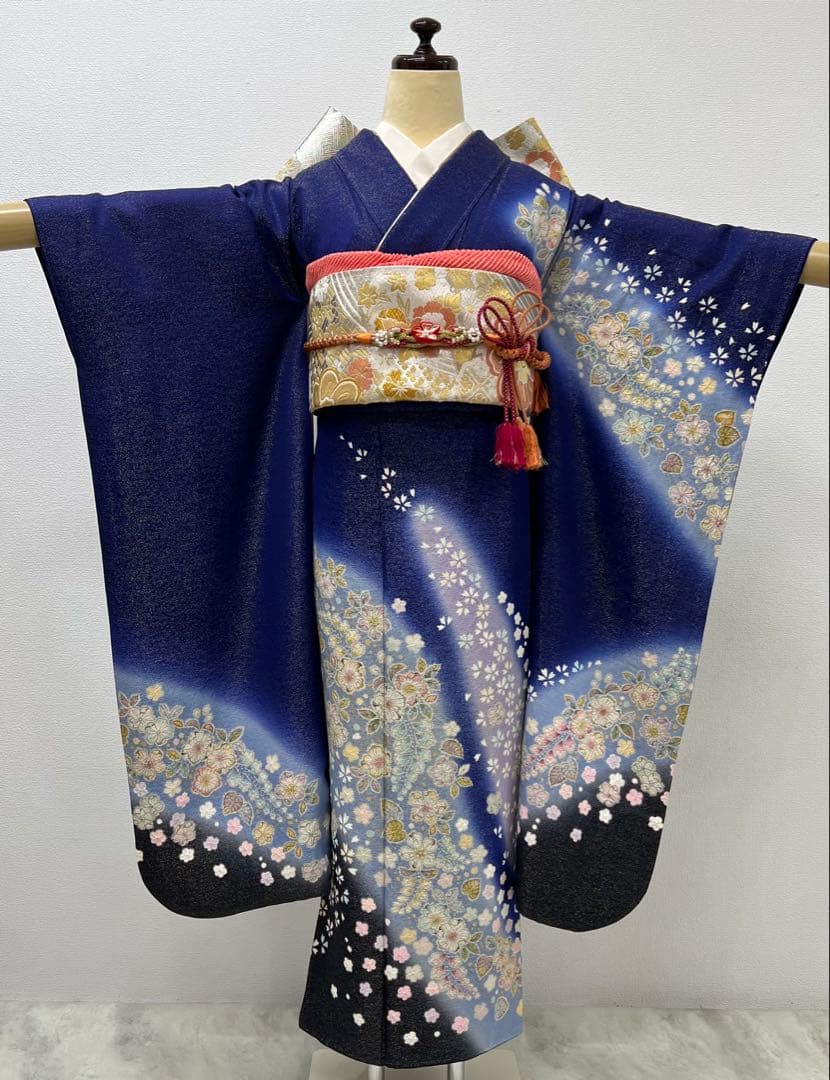 振り袖　フルセット　翠山工房　別誂長襦袢　落款　辻ヶ花　金通し　金彩加工　705
