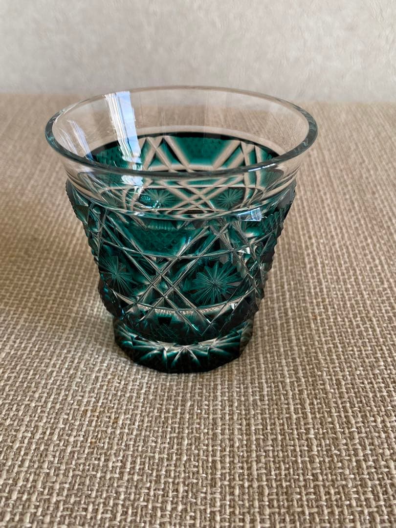 【hidema2jp】創作　島津薩摩切子　色被せガラス　 冷酒グラス
