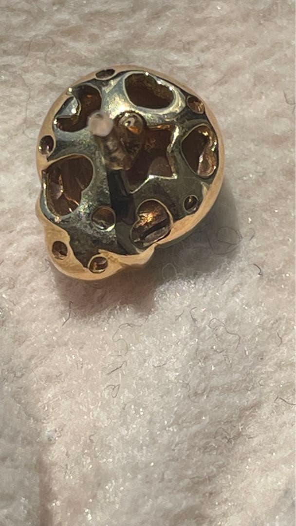 パスクワレブルーニ　K１８・エナメル　ピンブローチ　ネクタイピン　テントウムシ