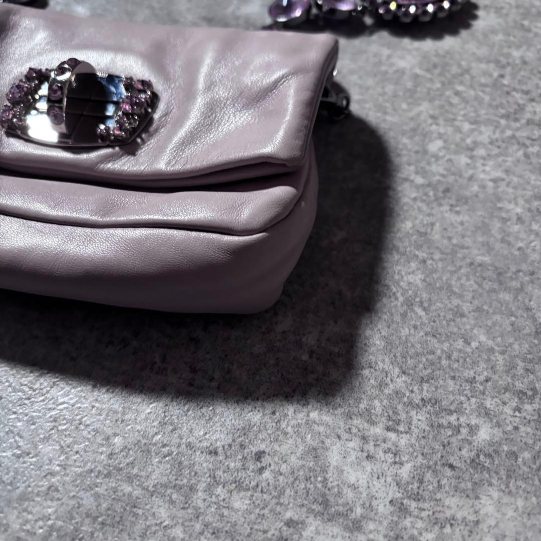 バッグ Miu Miu Chain Beaded Shoulder Bag Clutch
