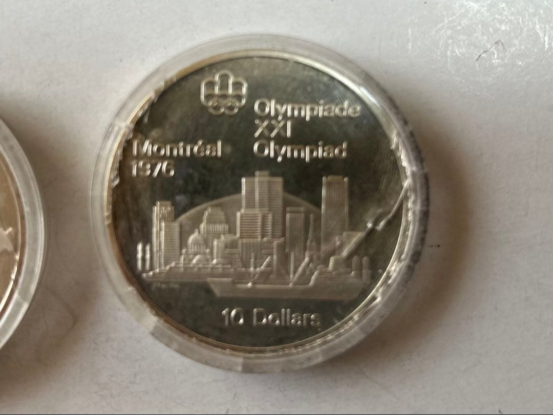 モントリオール1976 10ドル2枚5ドル2枚　1973銀貨
