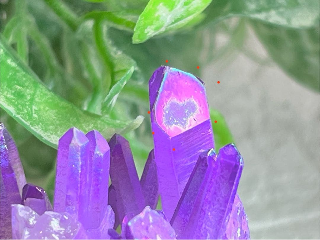 チャネリング✨　パープル　オーラ水晶　クリスタル　クラスター　原石