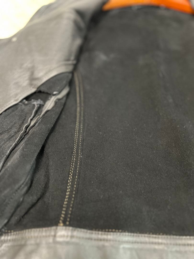 【希少】BACKLASH ドイツカーフシングルライダース XL 黒色