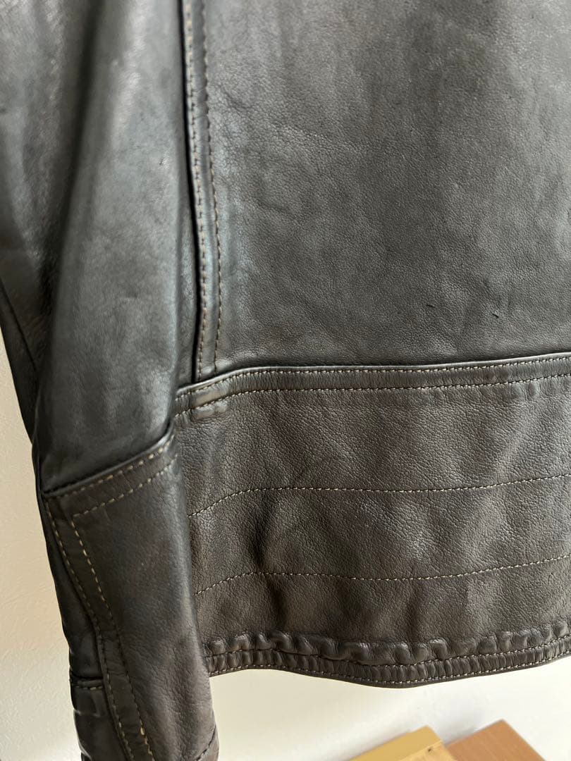 【希少】BACKLASH ドイツカーフシングルライダース XL 黒色