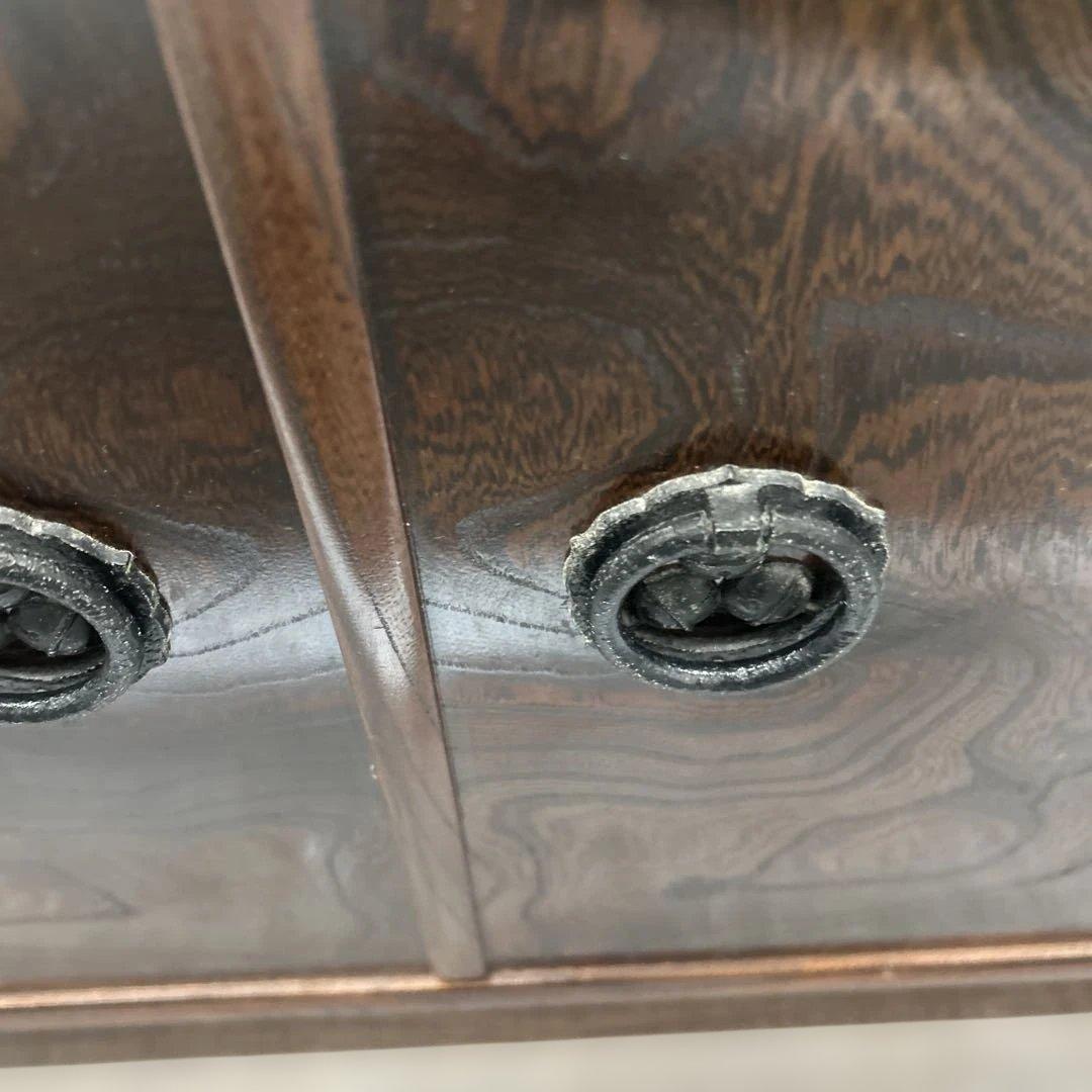 木製ガラス扉収納キャビネット　和風　飾り棚