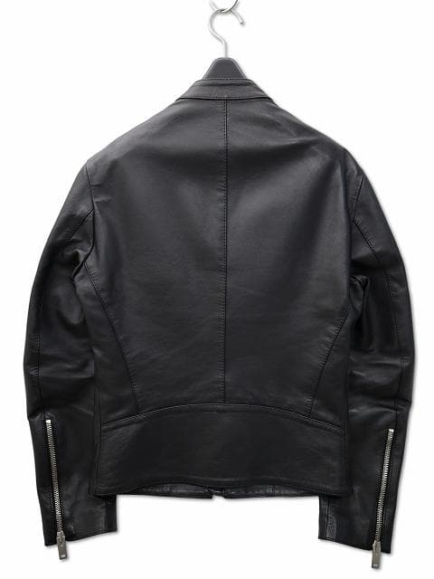 メゾンマルジェラ 14 レザー 5ジップ 8の字 ライダースジャケット 46