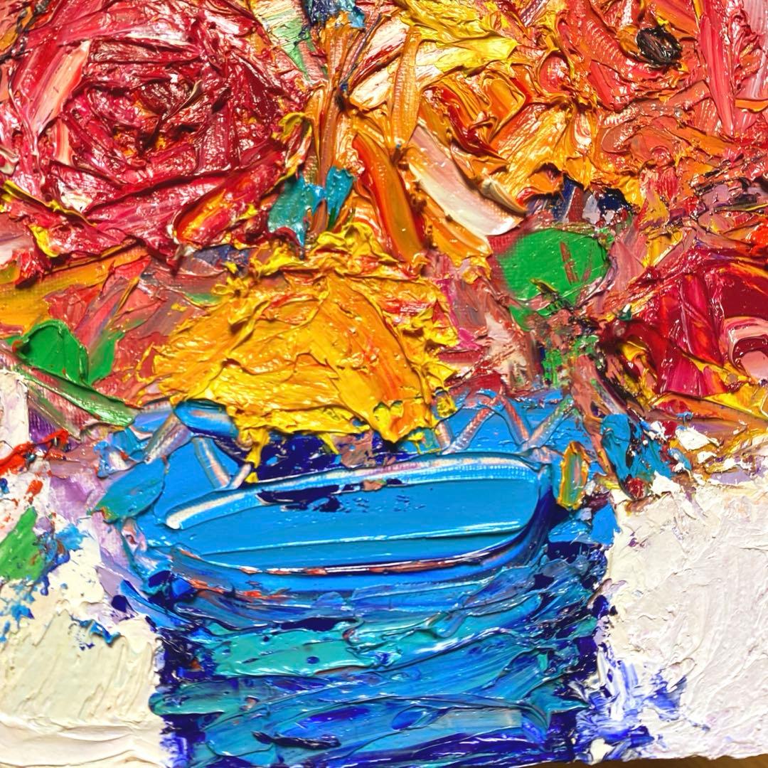 ◾️油彩画「バラ」　◾️兼田美佐子　Ｆ4 キャンバス