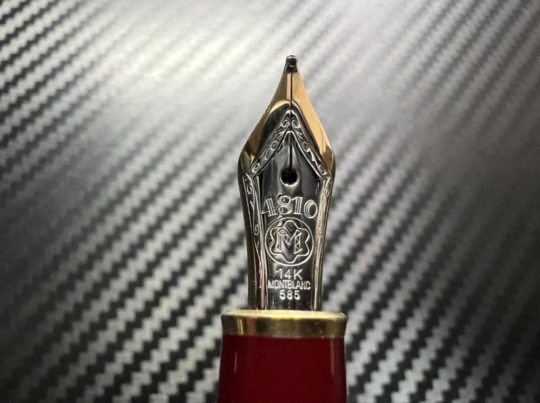 極美品 モンブラン 144 M 万年筆 ボルドー 中白