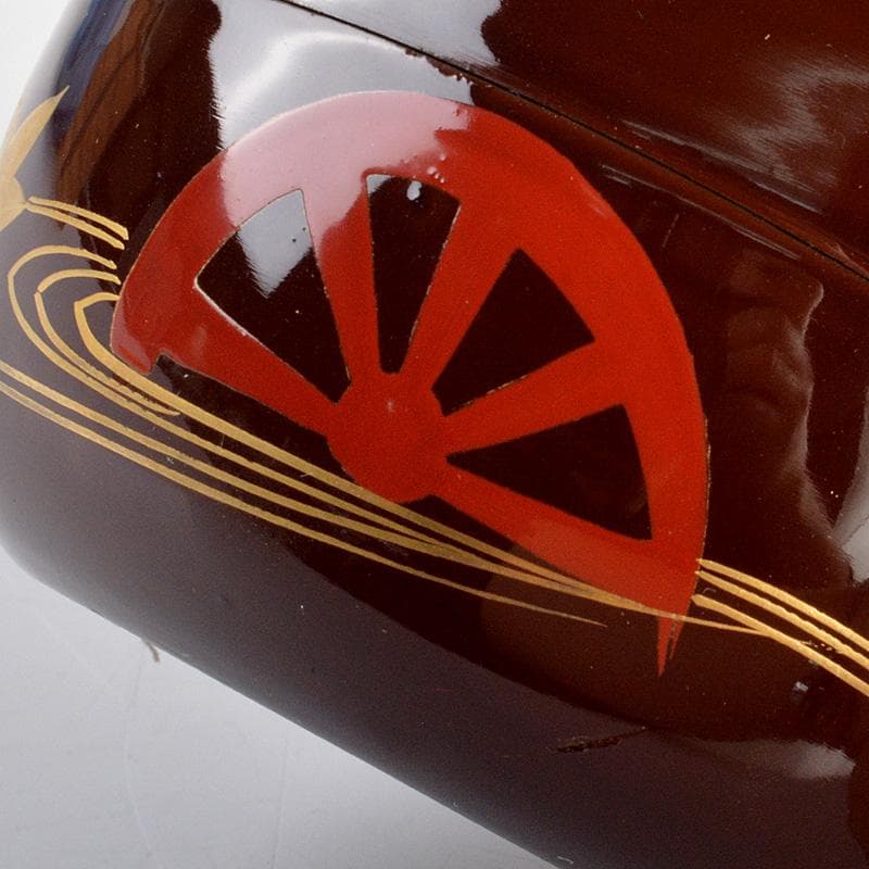 茶道具　蒔絵師　一瓢斎造　片水車蒔絵　平棗　共箱　V　6201