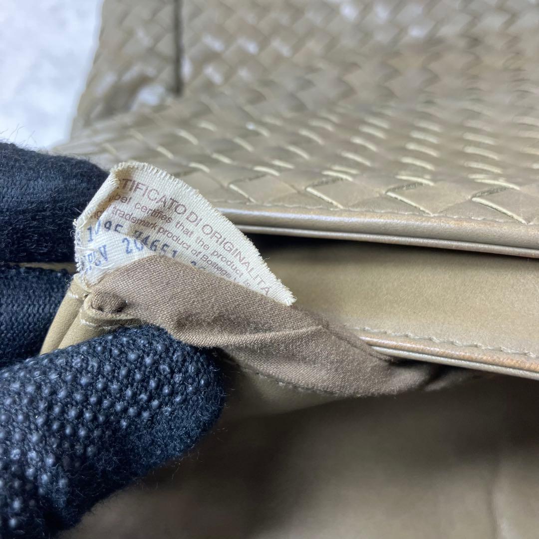 ボッテガヴェネタ✨イントレチャート ビジネスバッグ 本革 A4 オリーブグリーン