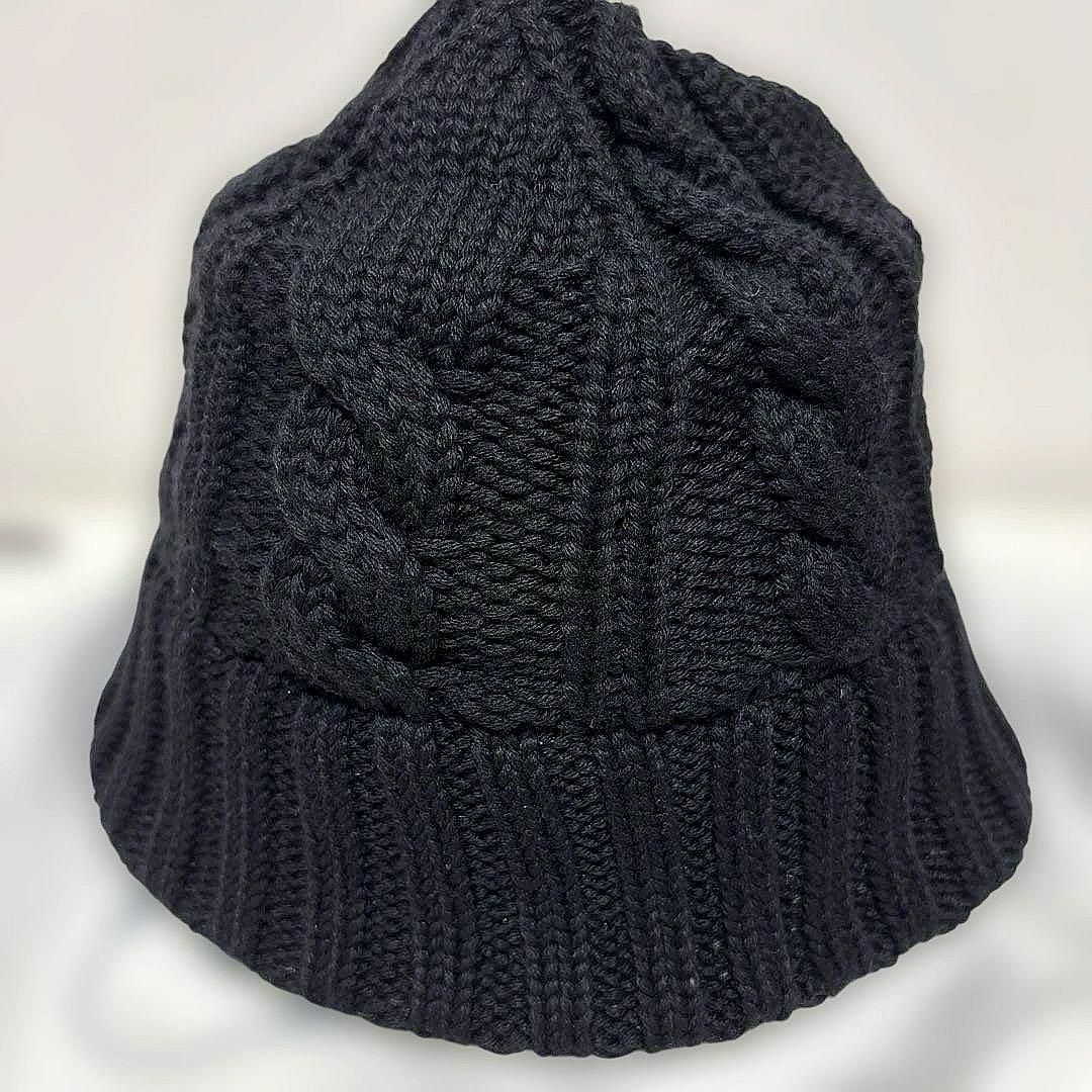 PRADA ブラック ニット帽 Sサイズ