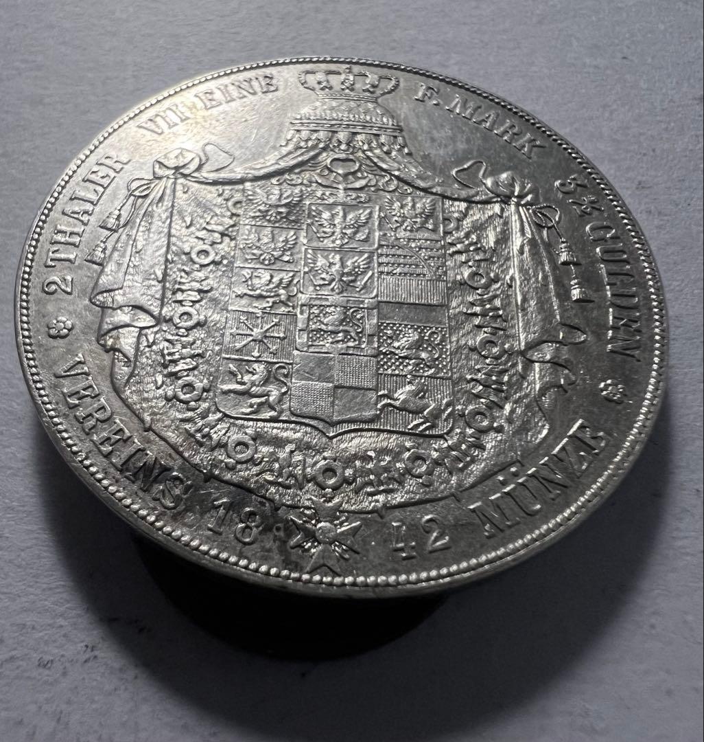 招*@様 1818年ドイツプロイセン王国2ターラー銀貨 フリードリヒ・ヴィルヘル
