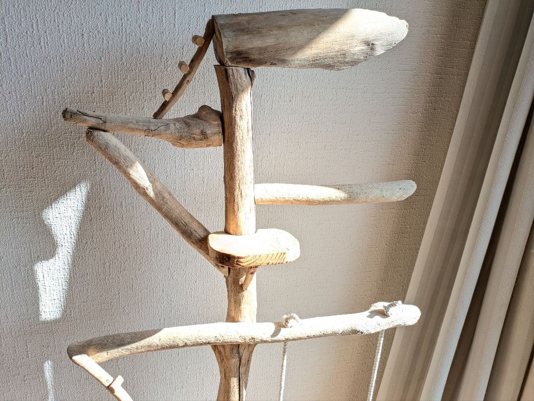 流木止まり木・バードタワー『癒しの森』・高さ118cm