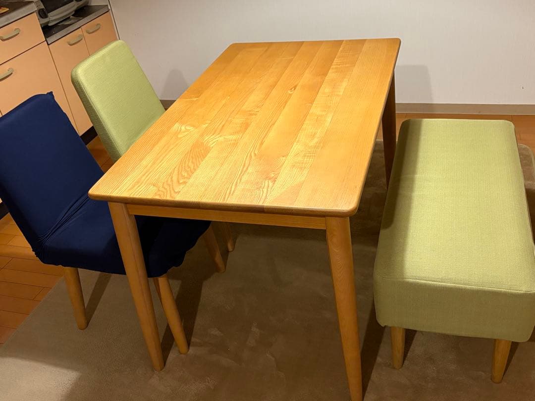 【ハニワ】木製ダイニングテーブル 引き出し付き（テーブルのみ）