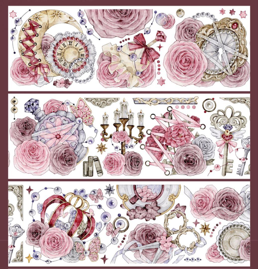 巻売 574★ 海外 マスキングテープ マステ PET 装飾 花 贝壳光