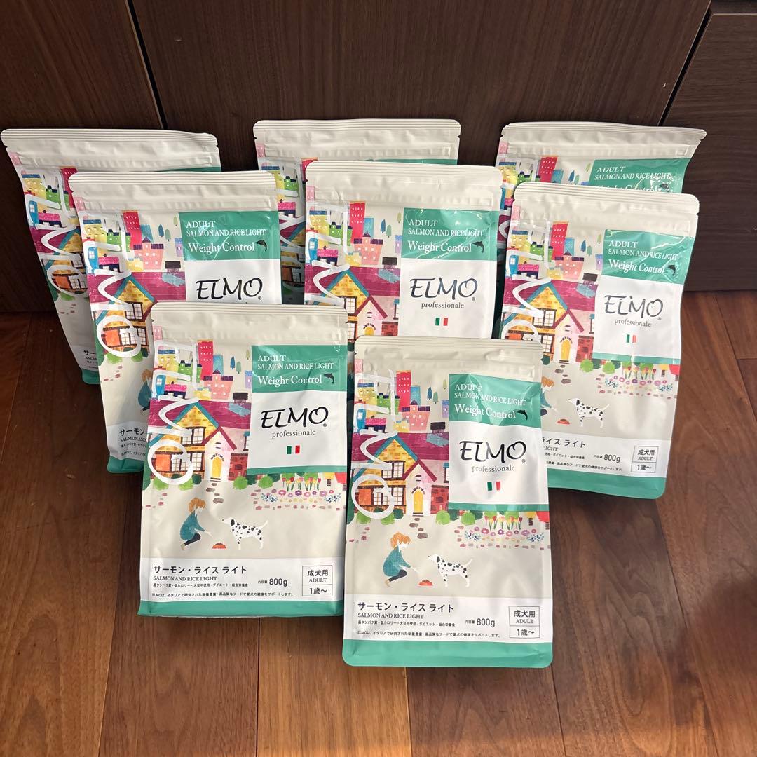 ELMO ドッグフード サーモン・ライスライト800g×8袋