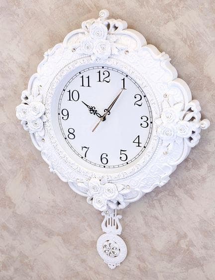 壁掛け時計 ウォールクロック サンタ マリア ホワイト LS-B8216S-WH