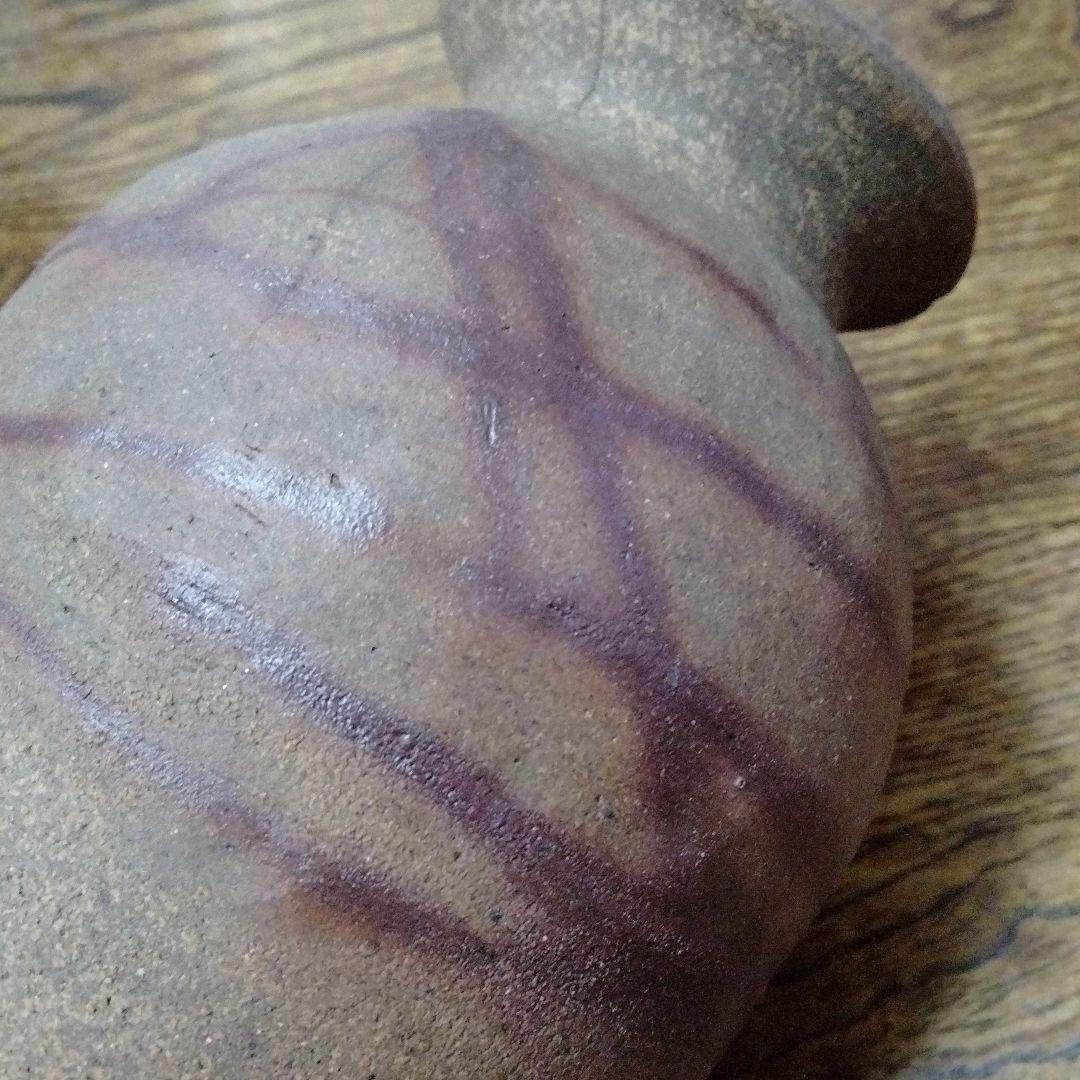 華道具 花器 火だすき　緋襷　陶器　花瓶 榮　銘