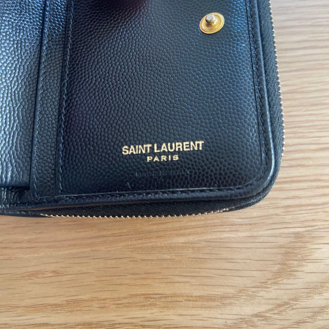 SAINT LAURENT ブラック 二つ折り財布