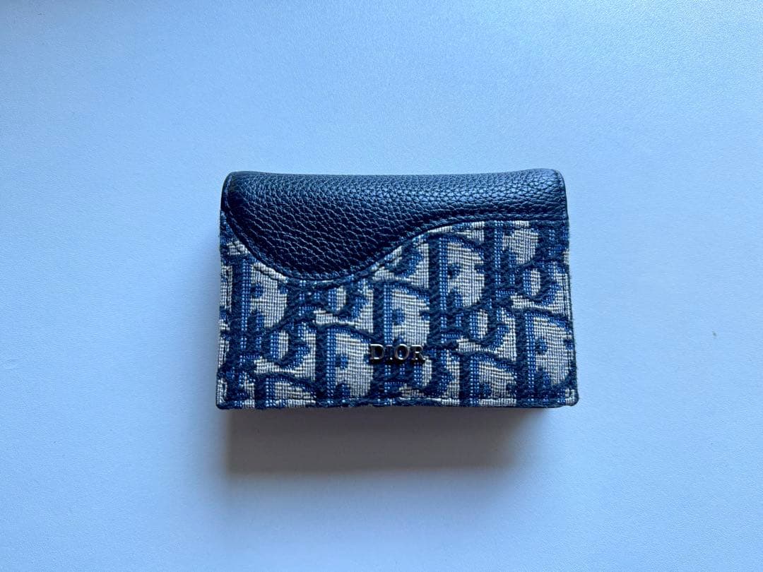 Dior ネイビー 二つ折り財布