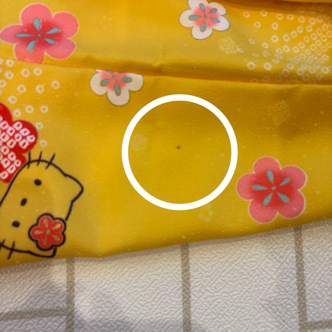 【美品】ハローキティ 七五三 着物セット平成レトロ　足袋付きイエロー3歳