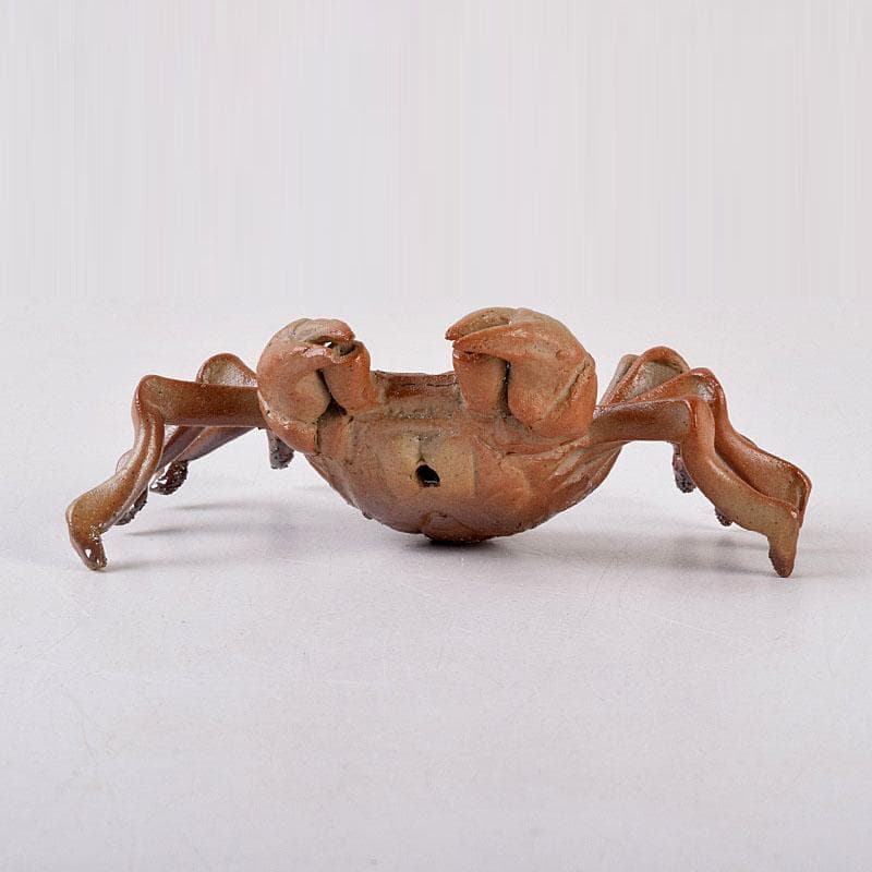 能登七尾　城山焼　國下三郎作　蟹　箱付　Z　8537