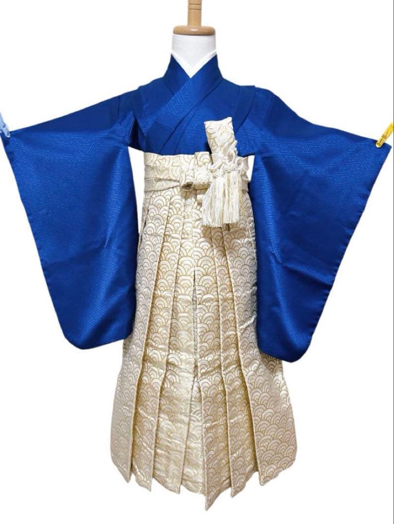 七五三着物♢5歳　男の子　セット　一式　大漁船　青　紺色