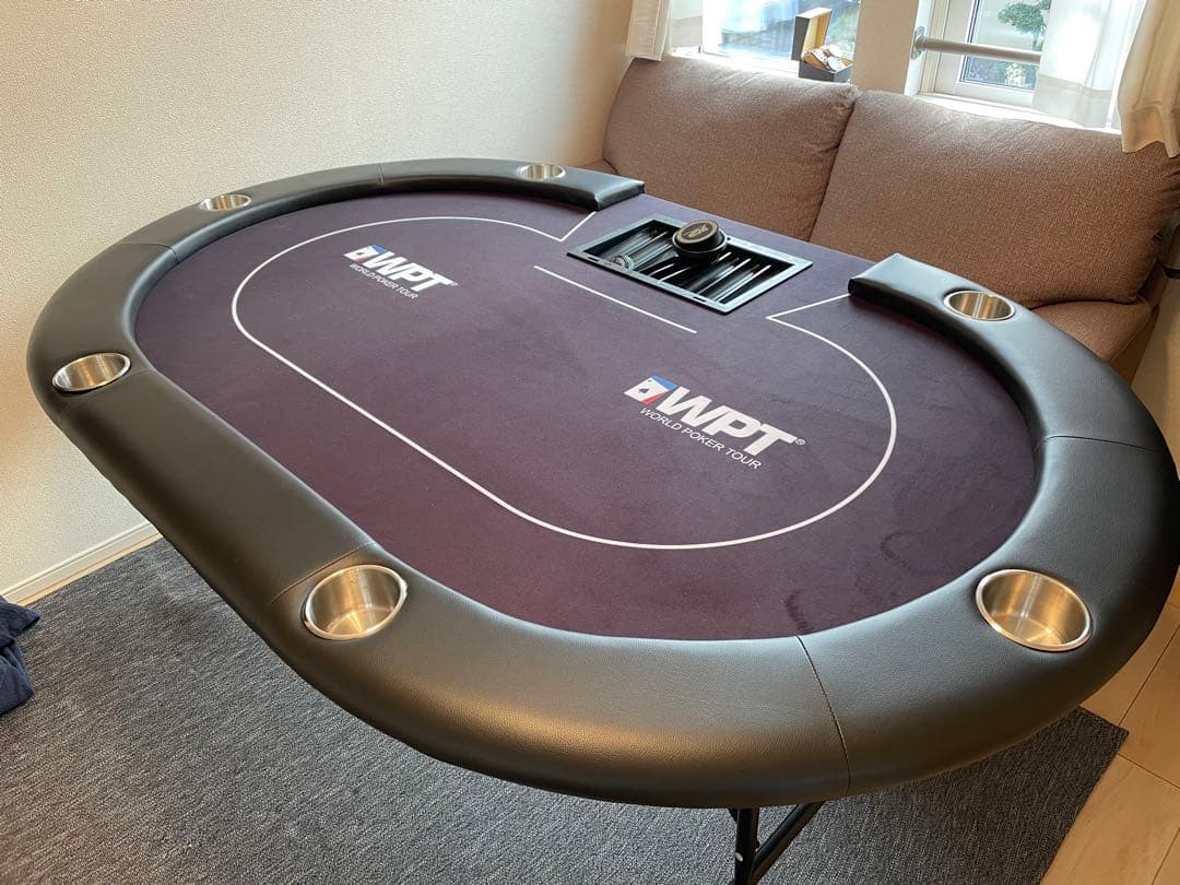 WPT ポーカーテーブル カップホルダー付き