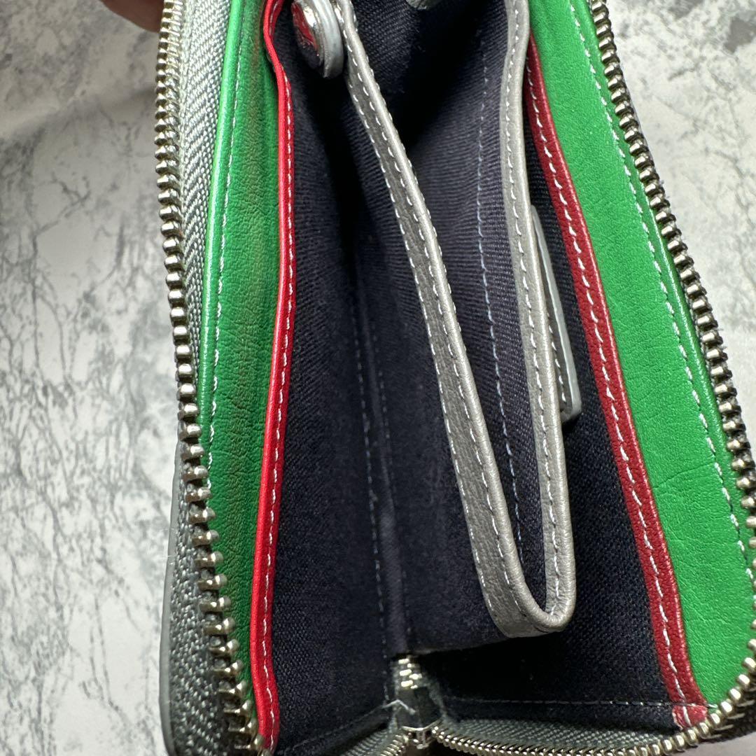 極美品✨FRATHOUSE L字ファスナー小銭入れ　グレー　オーブ　ロゴプリント