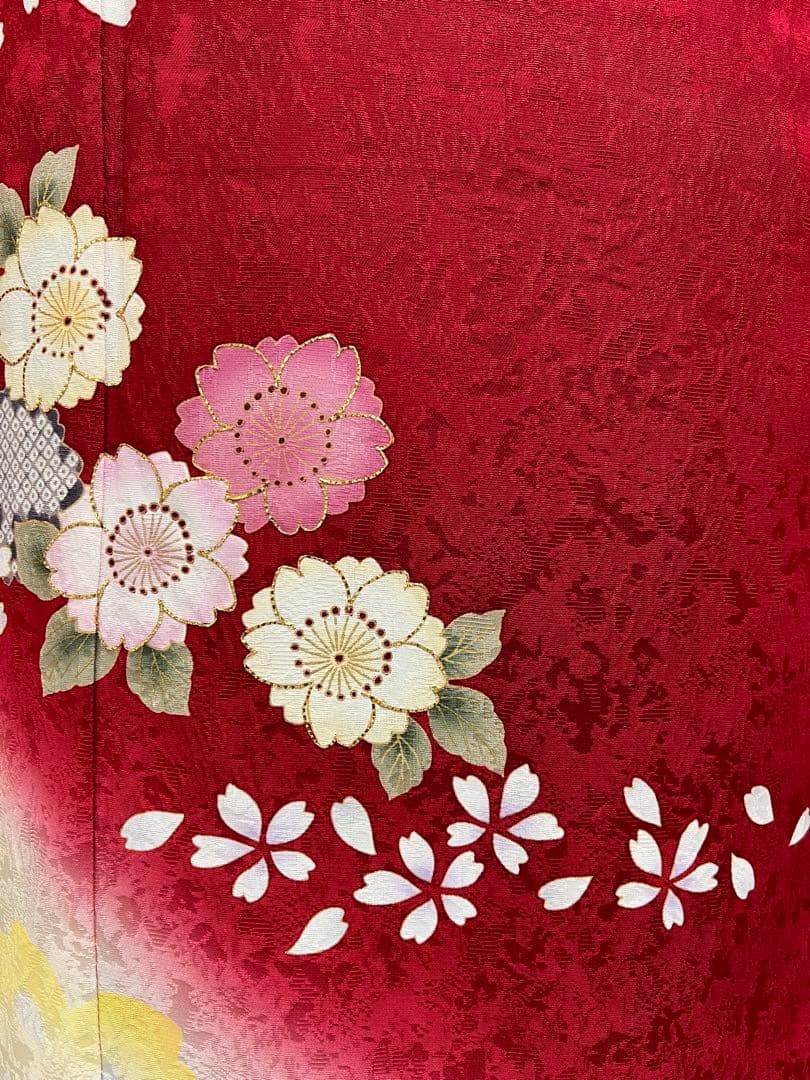 振り袖　フルセット　長襦袢付　成人式　振袖　金彩加工　セット　刺繍入り　573