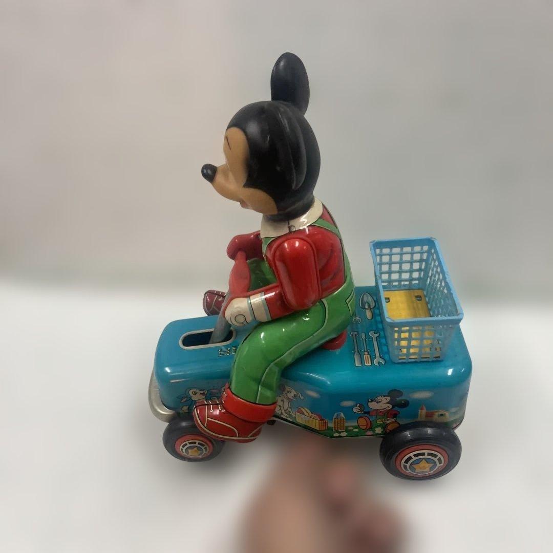ミッキーマウス カートブリキ電動1960年代の美品綺麗な日本製マスダヤ製大人気