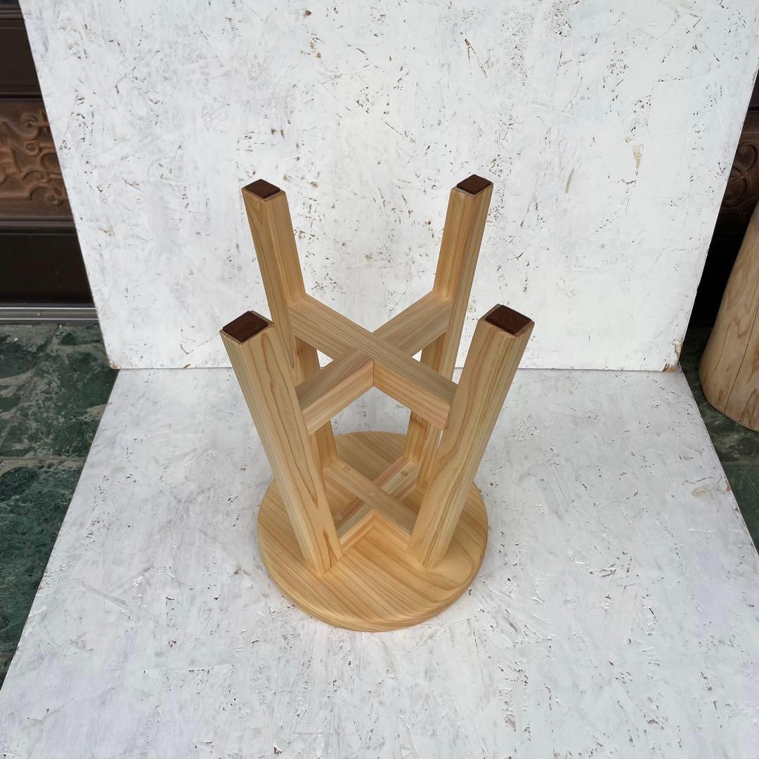 Kuutan　国産ひのき　丸椅子　木製スツール