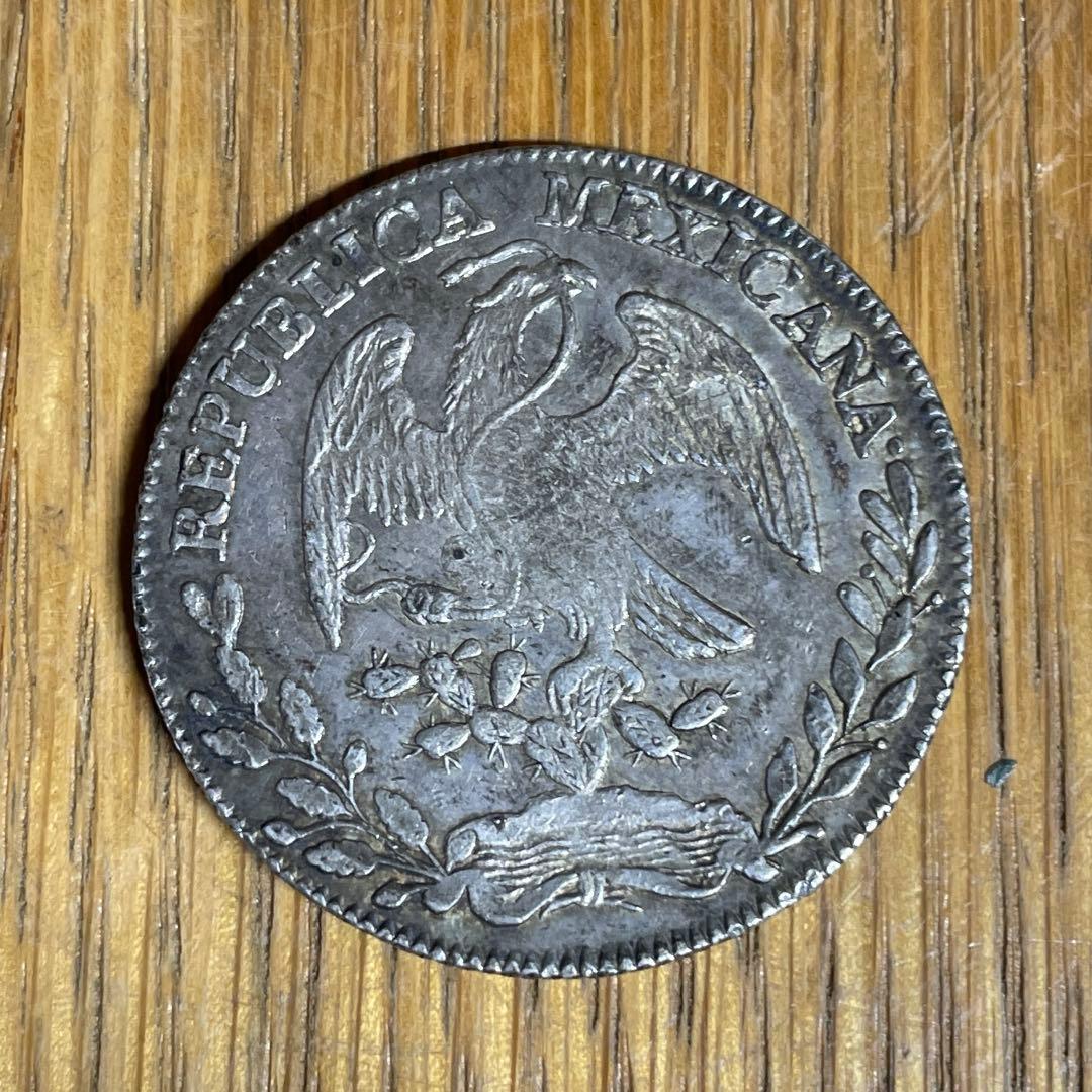 古銭　メキシコ貿易銀貨　1858年　約27g