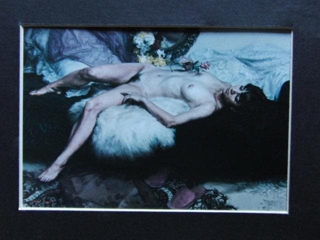 佐藤輝雄【花のマハ(エチュード)】希少画集画、新品高級額装付、状態良好