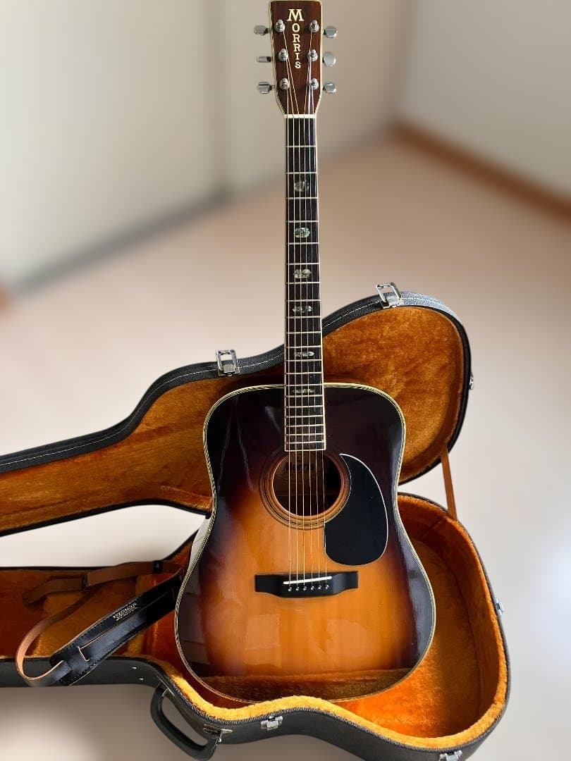 【サンバースト・縦ロゴ】Morris W-40 3Pバック ハードケース付