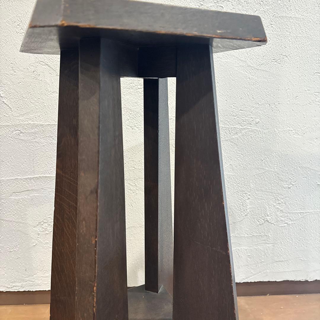 木製の花台 ハイスツール レトロ ヴィンテージ