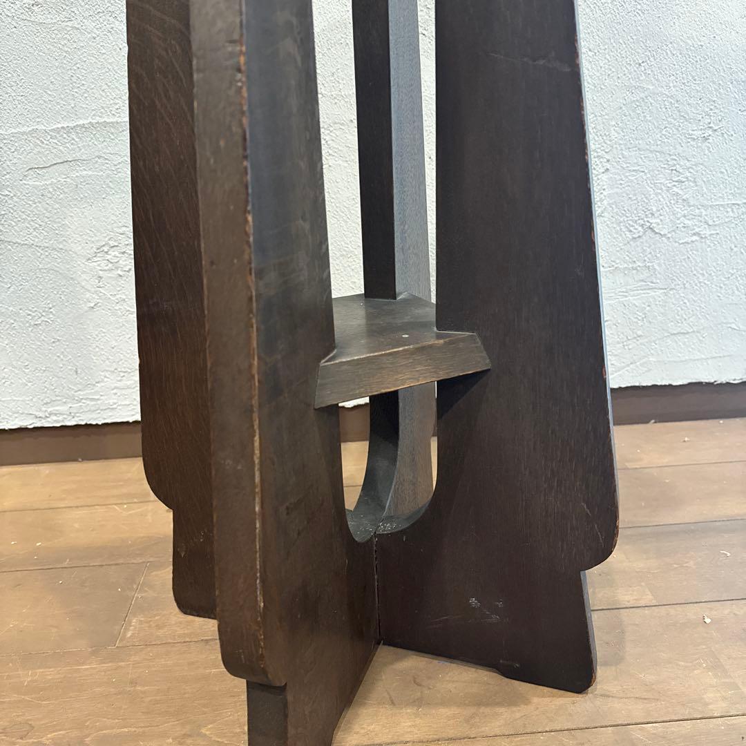 木製の花台 ハイスツール レトロ ヴィンテージ