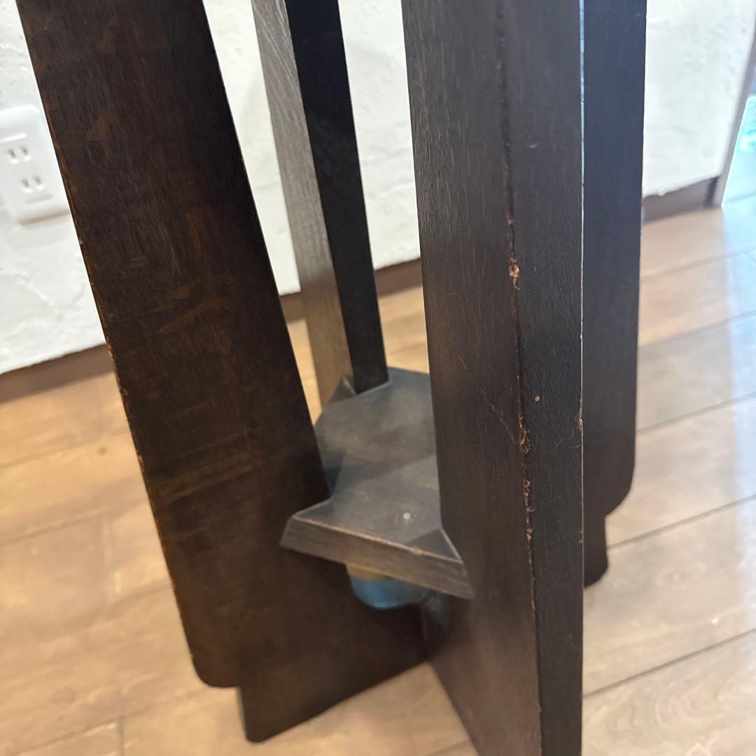 木製の花台 ハイスツール レトロ ヴィンテージ