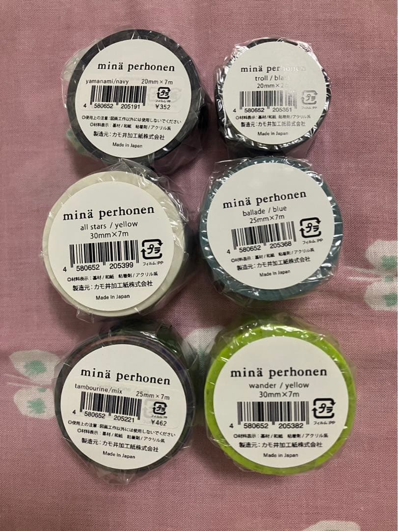 ミナペルホネン　マスキングテープ つぐ展