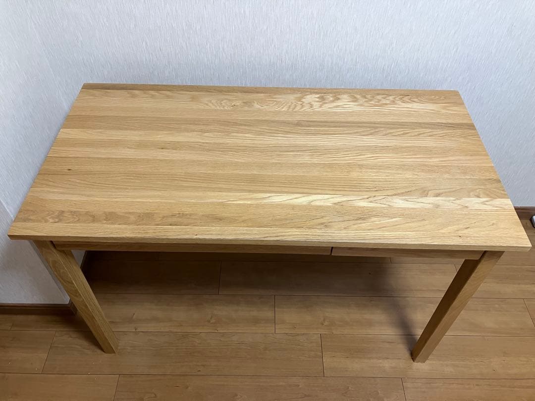 無印良品 無垢材デスク 引出付 オーク材 幅110 奥55 高70