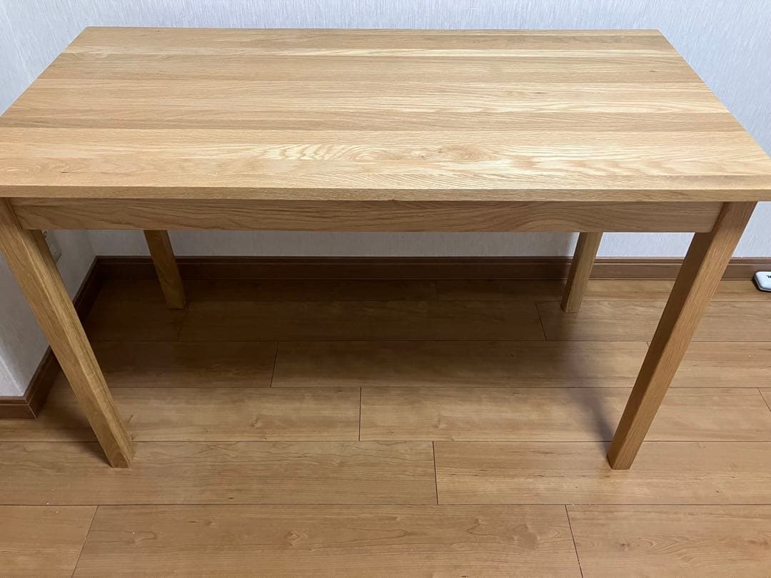 無印良品 無垢材デスク 引出付 オーク材 幅110 奥55 高70