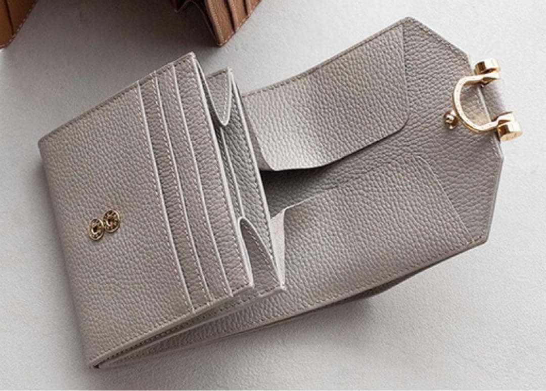 ATAO アタオ ROTOLO ロトロ 二つ折り財布 グレージュ 付属品付き