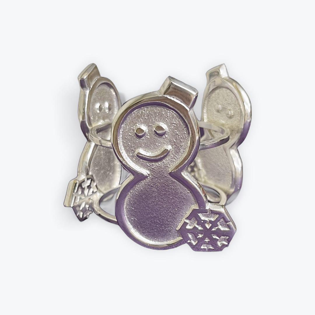 蓋置　唐銅蓋置　「三雪だるま」　茶道具