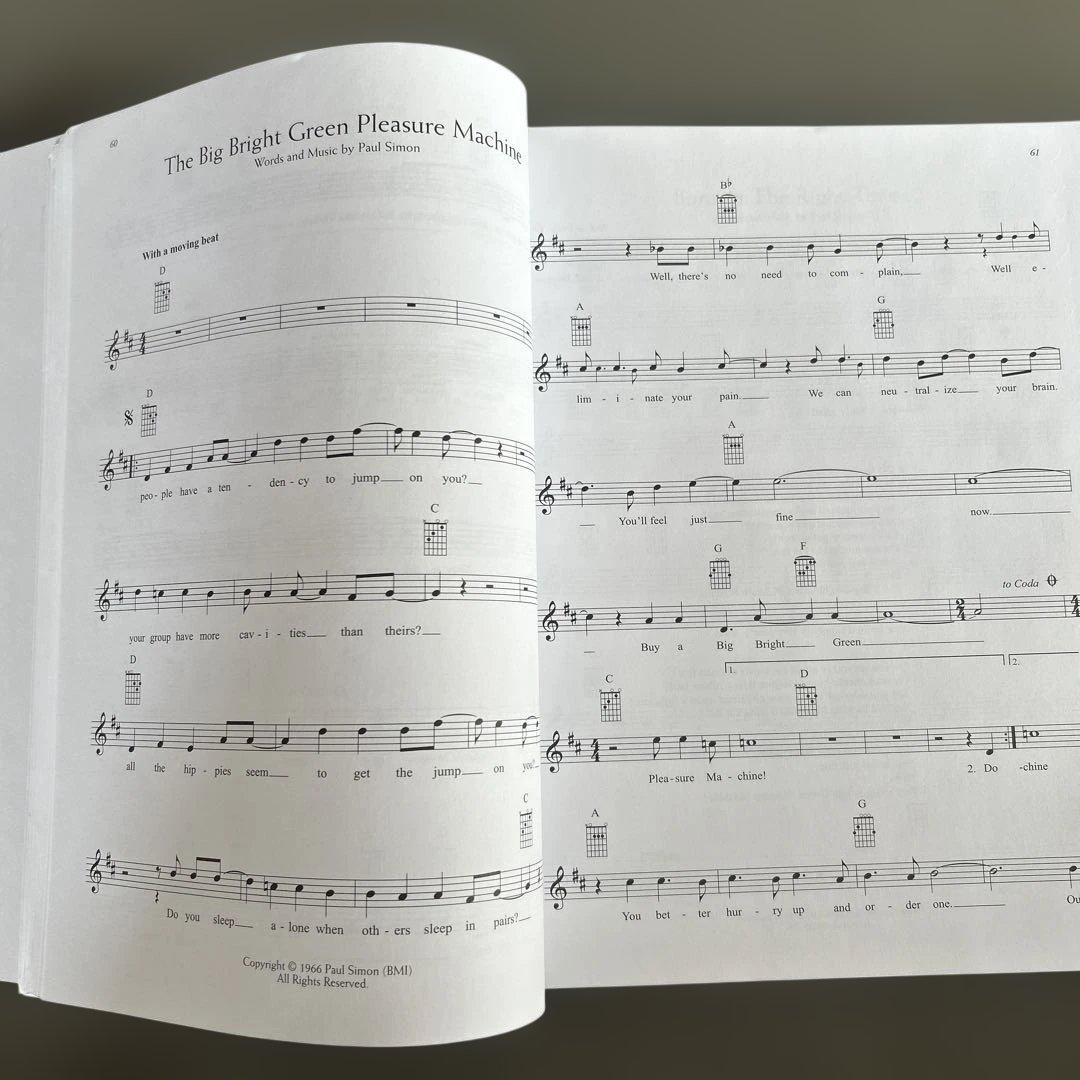 [楽譜]ポール・サイモン「デフィニティヴ・ポール・サイモン・ソングブック」輸入版